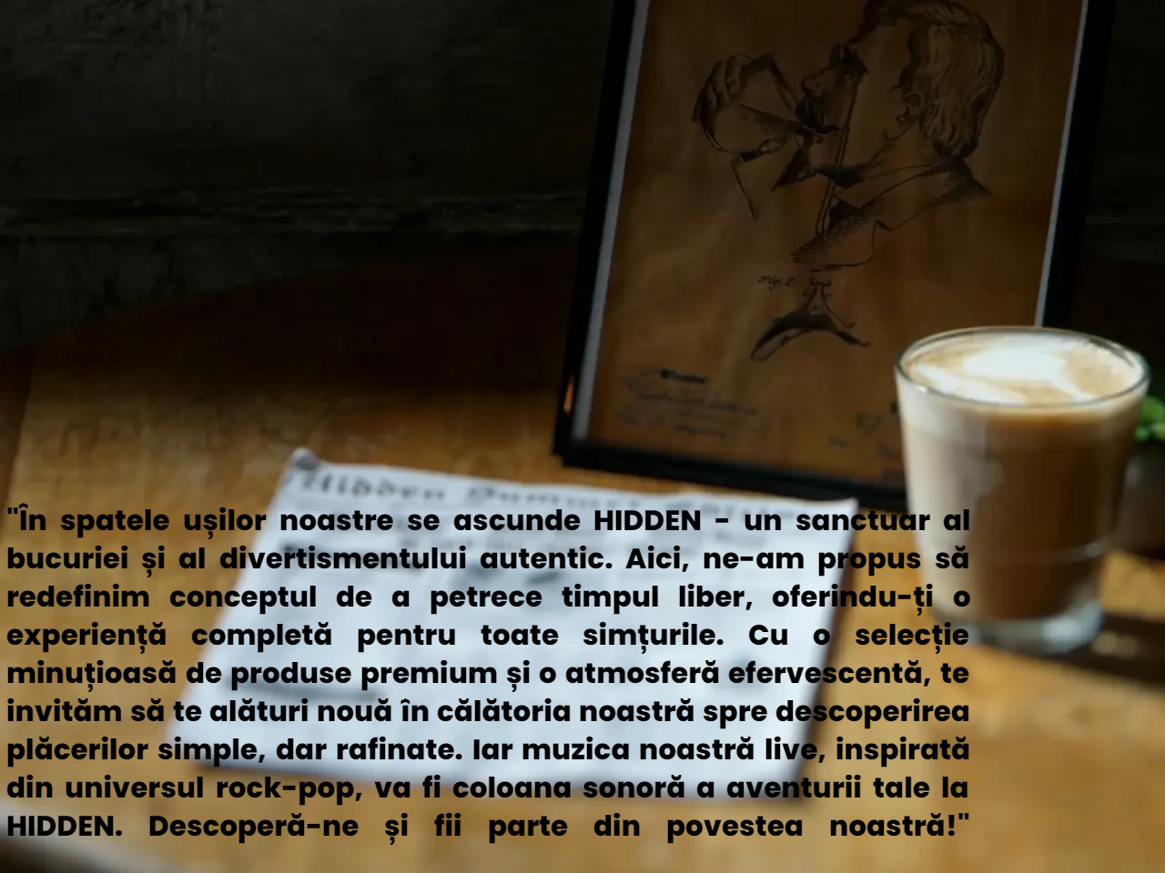about image Descriptive about section text with a coffee and a picture as backround